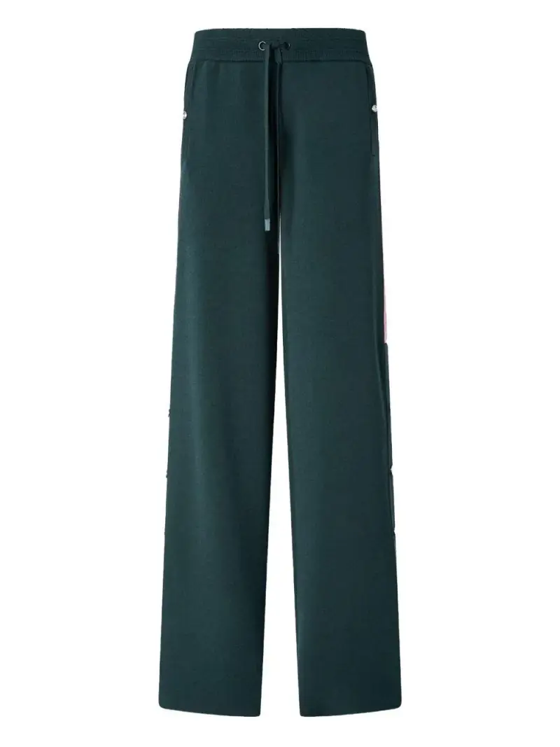 Pantaloni verdi con righe laterali Verde