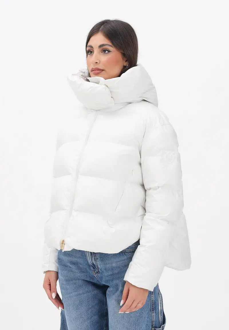PINKO Piumino bianco da donna con logo