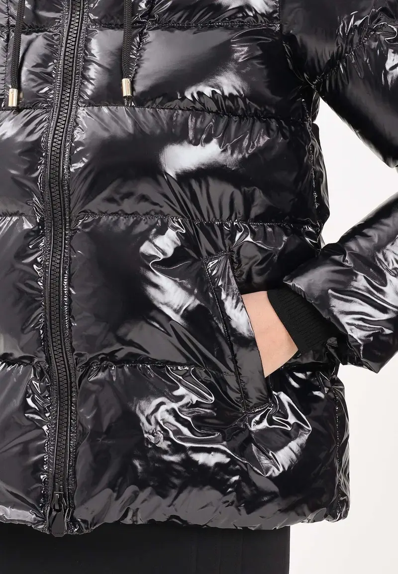 Piumino imbottito nero da donna miniatura 3