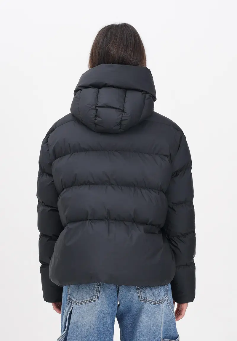 PINKO Piumino nero da donna con logo miniatura 3