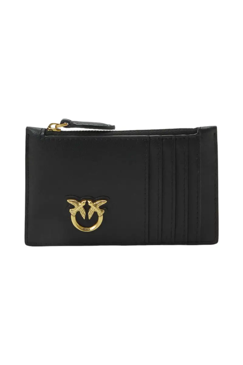 Portacarte Donna Pinko 100251A0F1 Nero/oro antico BLACK