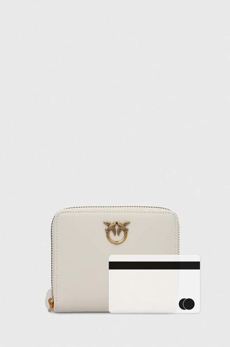 portafoglio in pelle donna colore beige miniatura 5