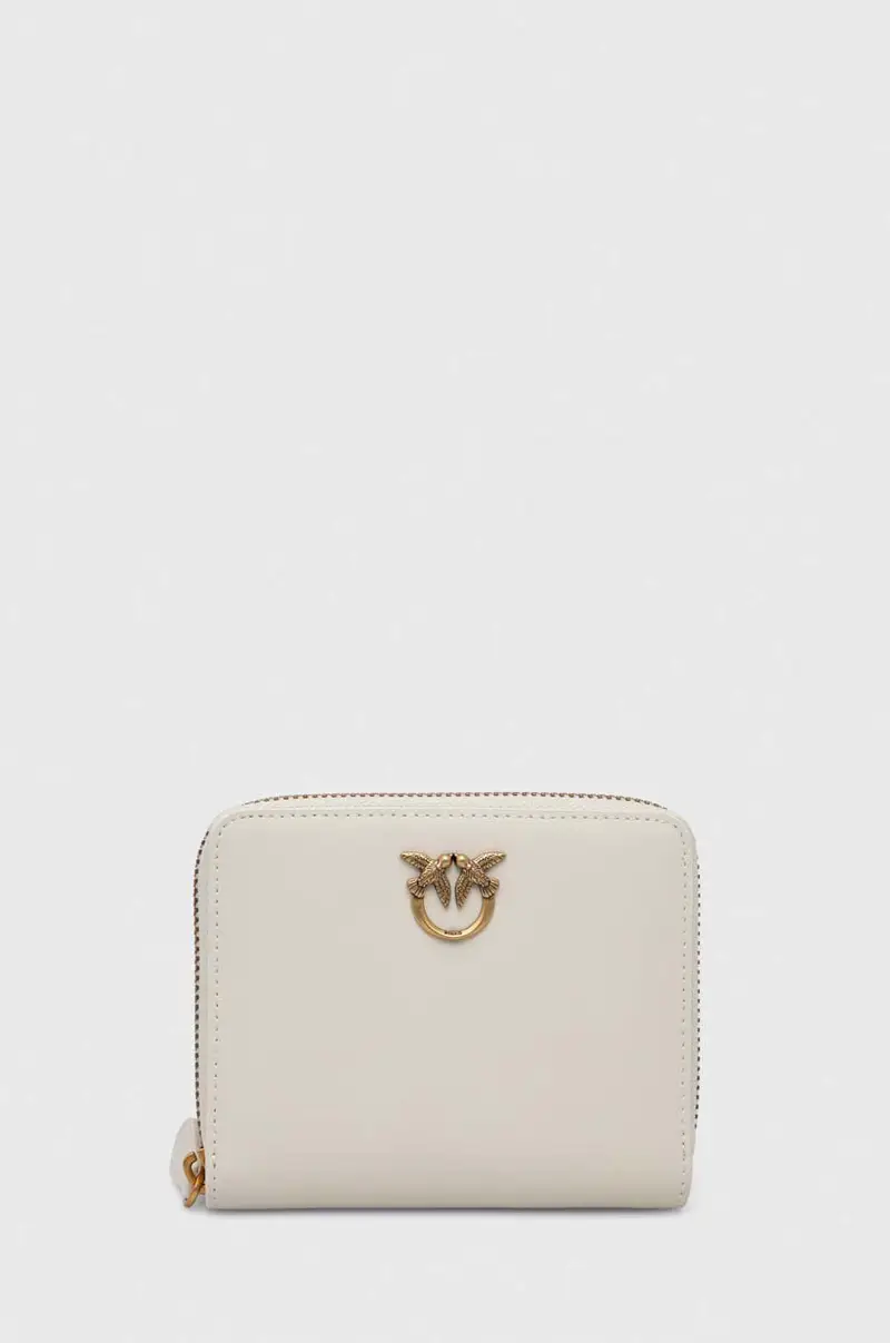 portafoglio in pelle donna colore beige