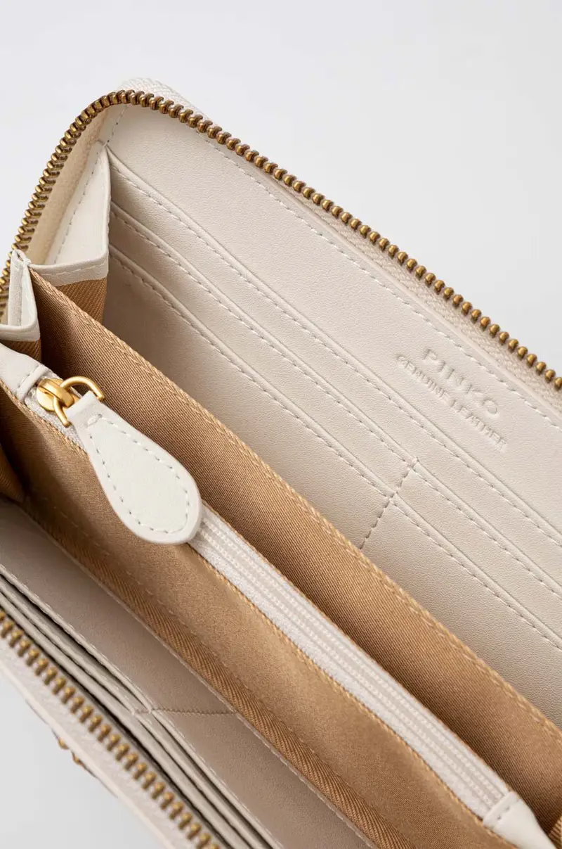 portafoglio in pelle donna colore bianco 100250 A0F1 miniatura 3