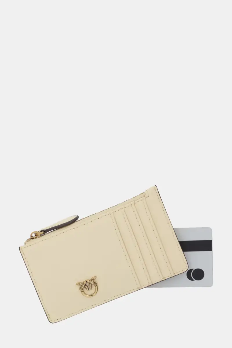 portafoglio in pelle donna colore grigio 100251 A0GK Beige miniatura 3