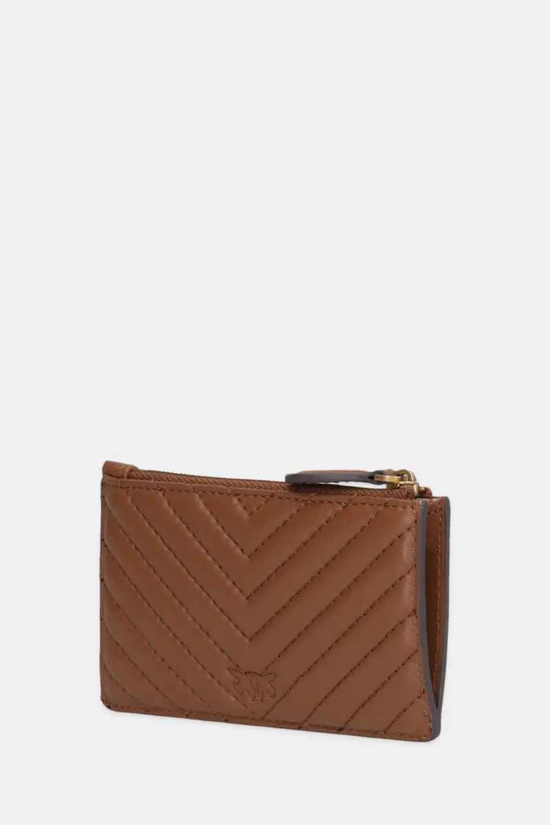 portafoglio in pelle donna colore grigio 100251 A0GK Marrone miniatura 2