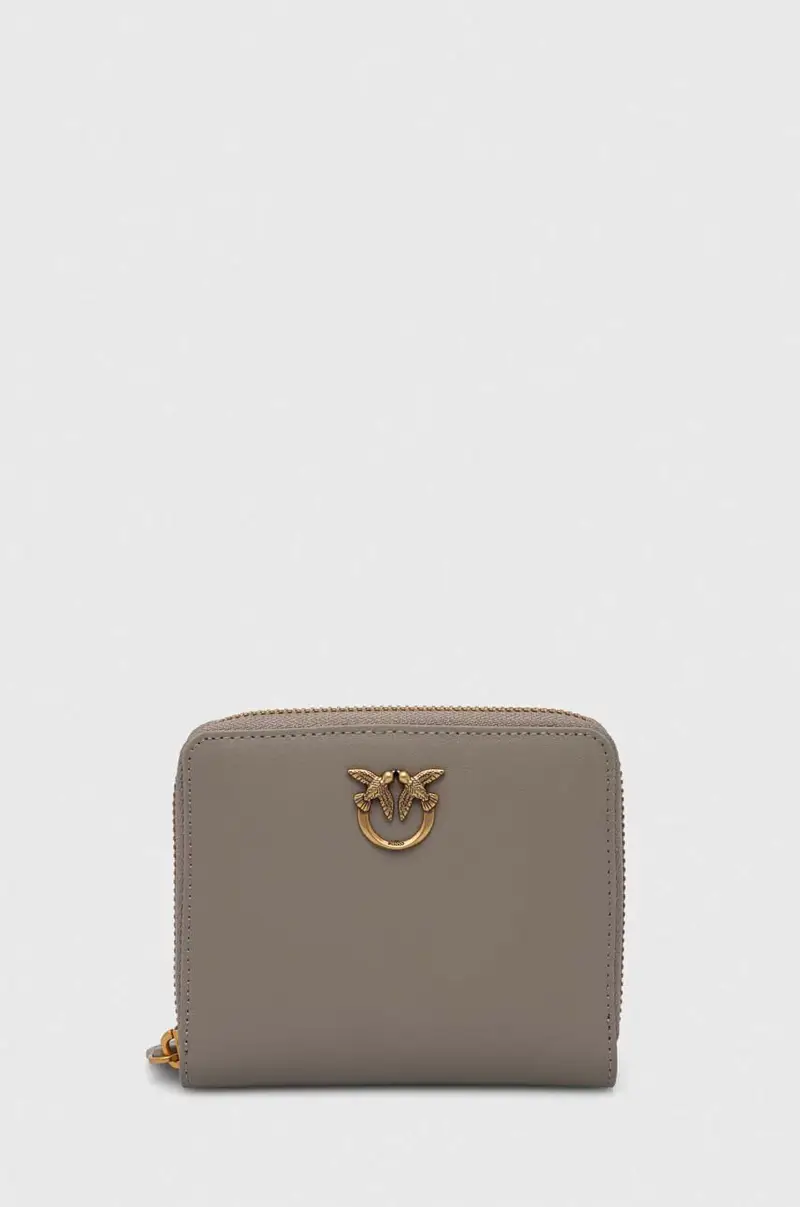 portafoglio in pelle donna colore grigio