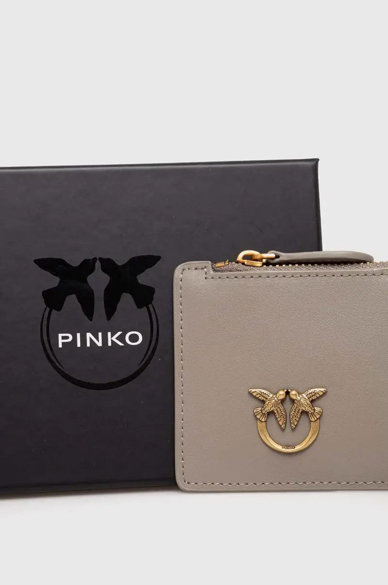 portafoglio in pelle donna colore grigio miniatura 3