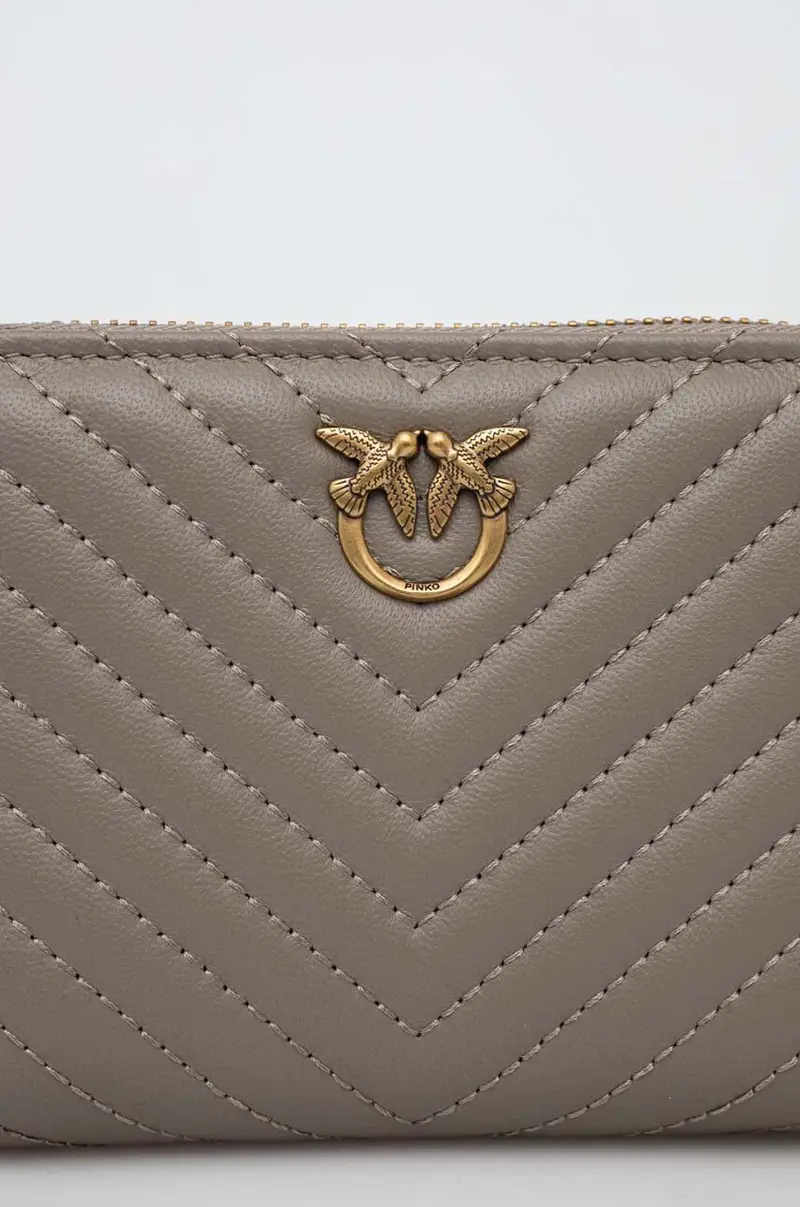 portafoglio in pelle donna colore grigio miniatura 3