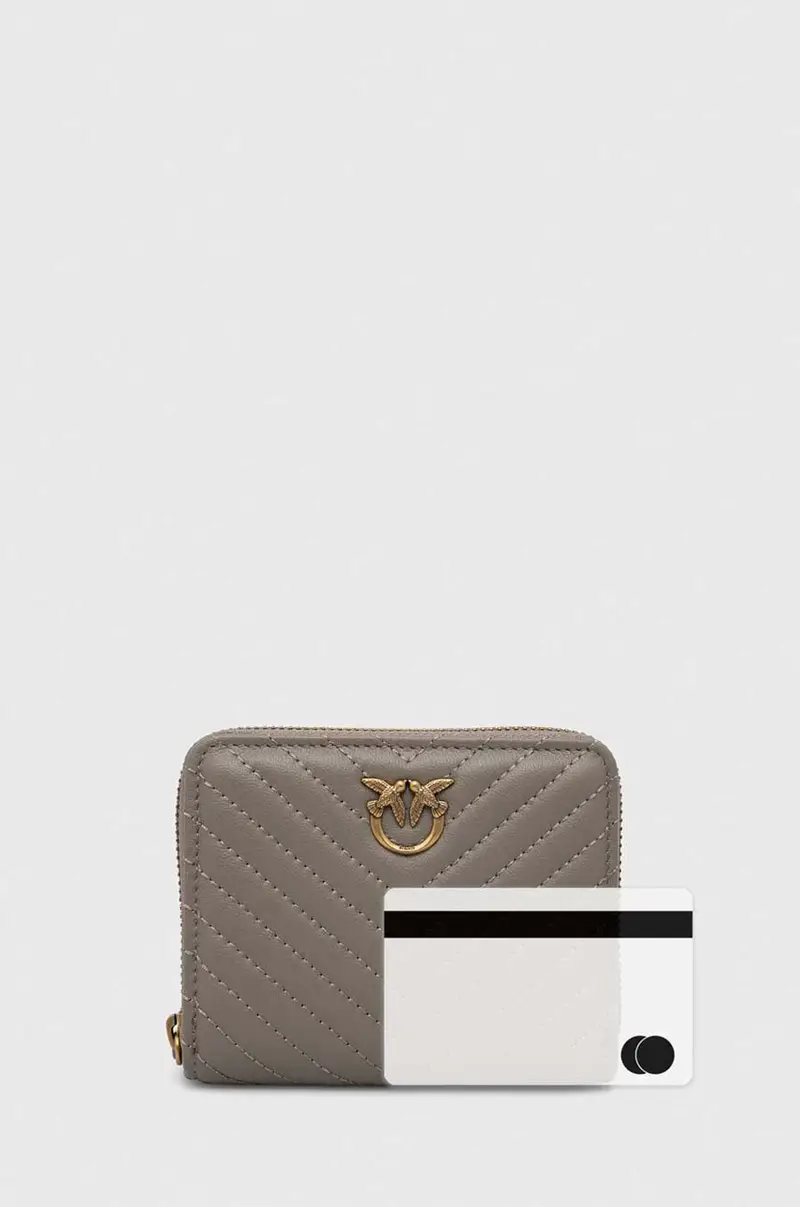 portafoglio in pelle donna colore grigio miniatura 5