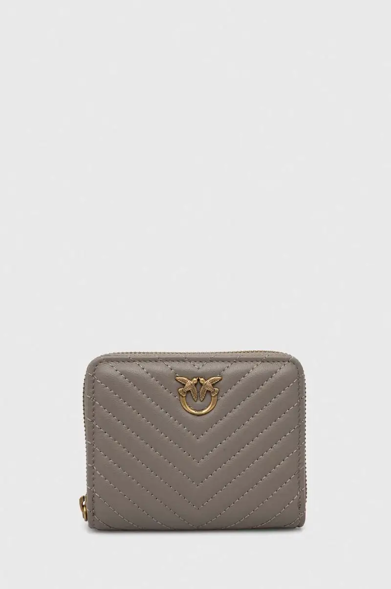 portafoglio in pelle donna colore grigio