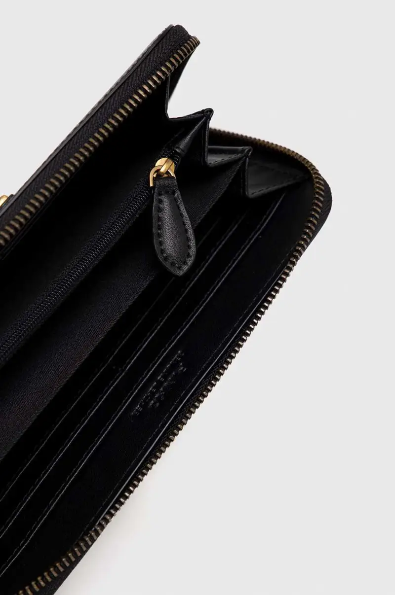 portafoglio in pelle donna colore nero 100250 A0F1 miniatura 4