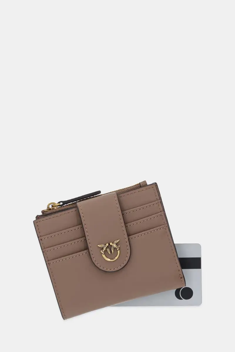 portafoglio in pelle donna colore nero 103610 A0F1 Marrone miniatura 3