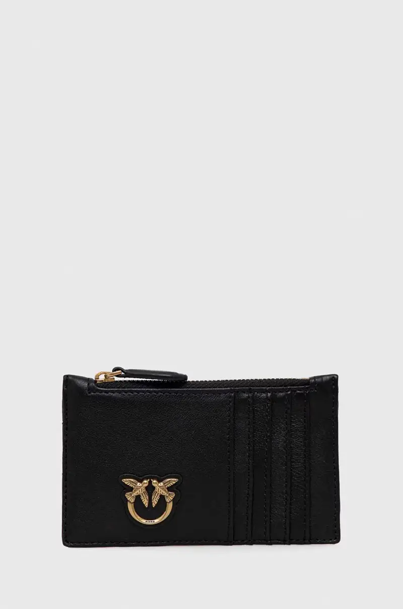 portafoglio in pelle donna colore nero