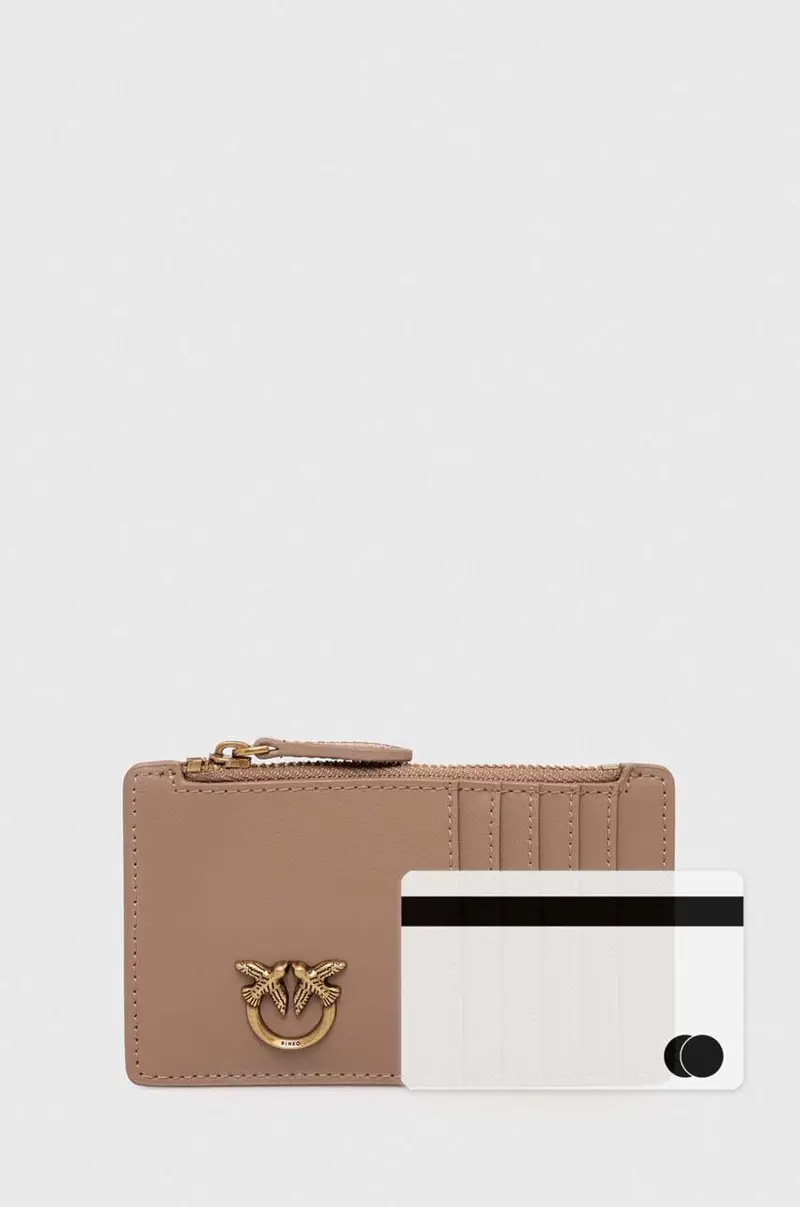 portafoglio in pelle donna Marrone miniatura 5