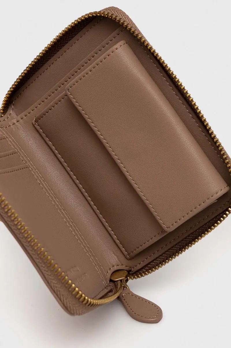 portafoglio in pelle donna Marrone miniatura 4