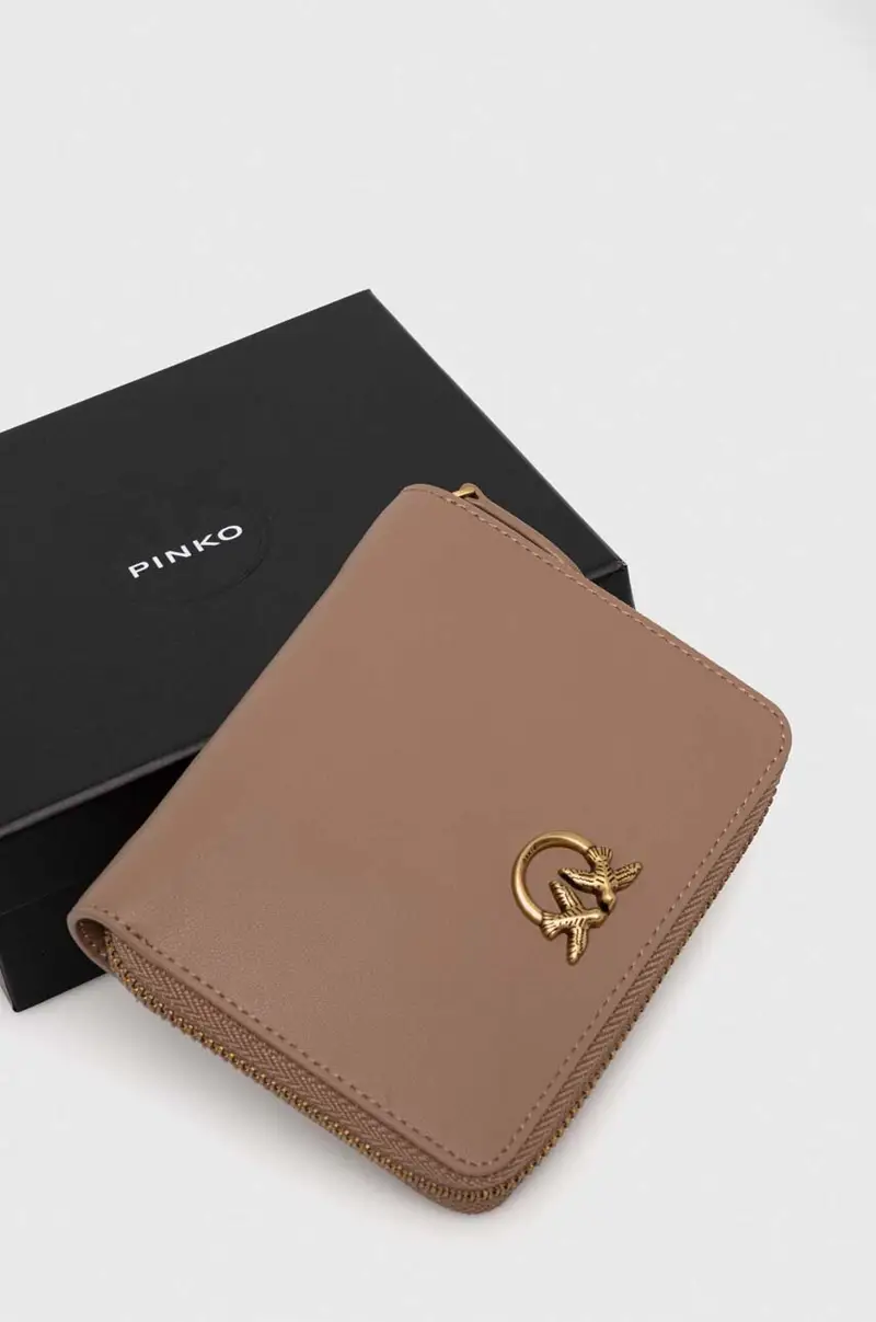 portafoglio in pelle donna Marrone miniatura 5