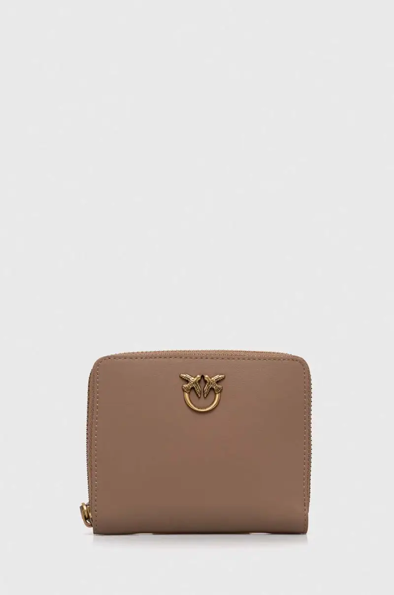 portafoglio in pelle donna Marrone