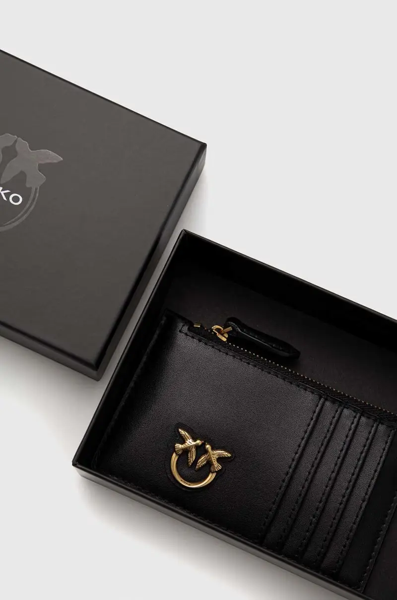 portafoglio in pelle donna Nero miniatura 3