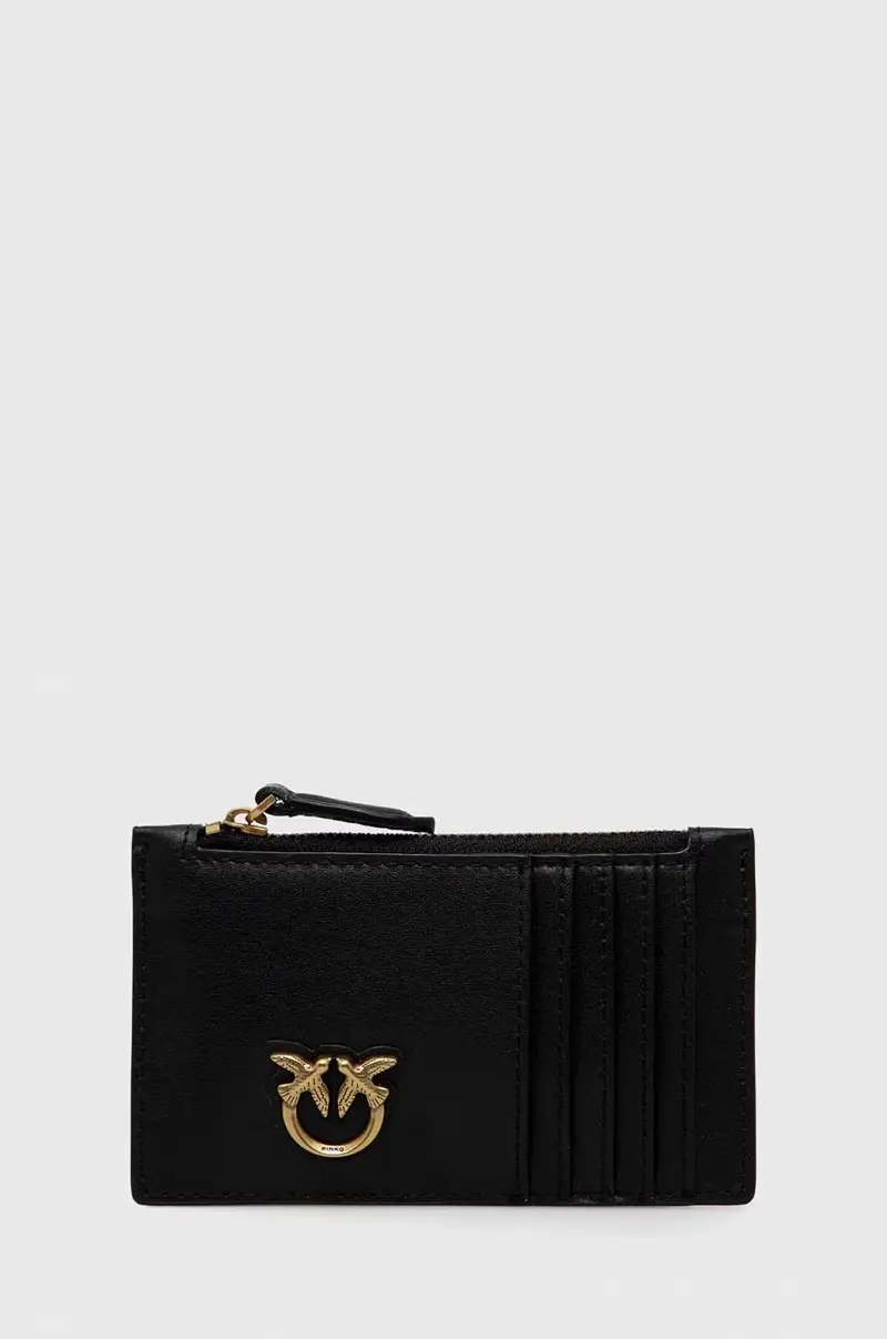 portafoglio in pelle donna Nero