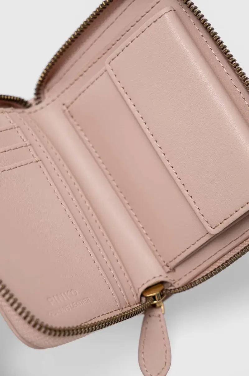 portafoglio in pelle donna Rosa miniatura 3