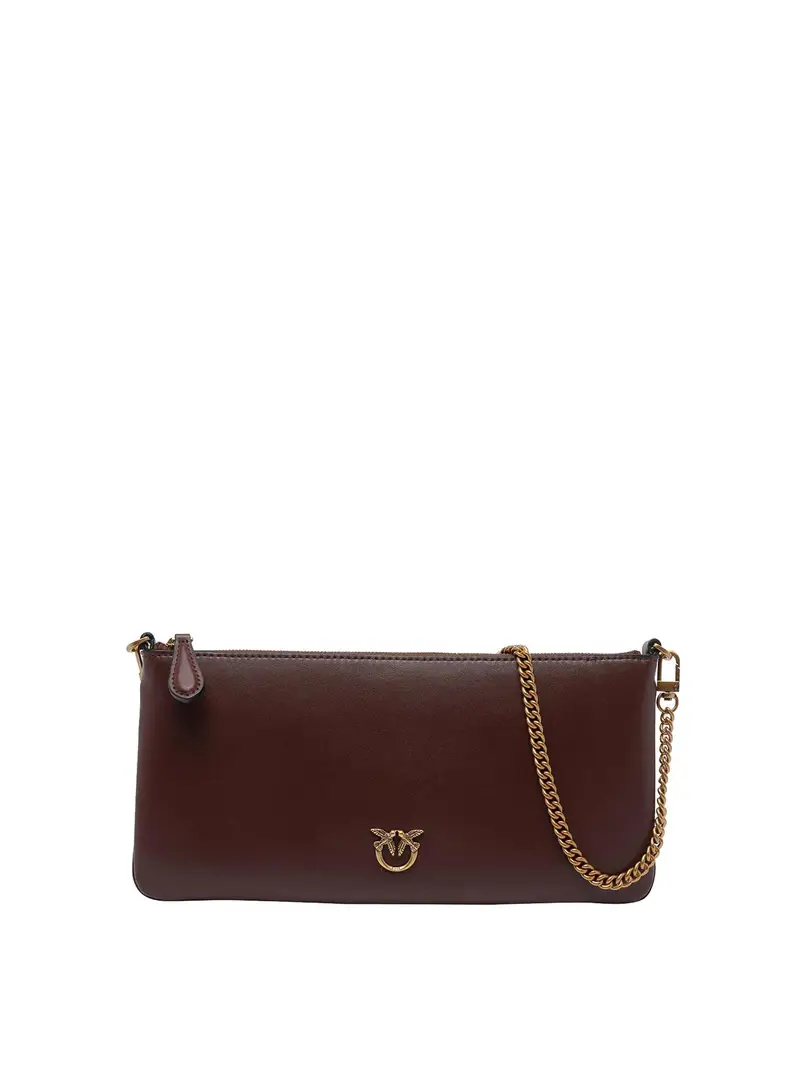 Portafoglio Orizzontale Con Catena Piatta Rosso