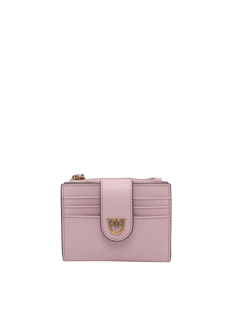 Portafoglio rosa con piccoli uccellini Color Carne E Neutri