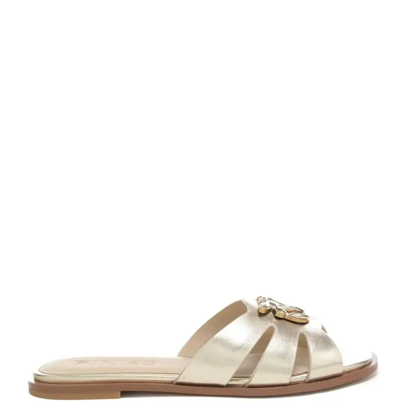 scarpe basse da donna milly con stampa laminata platino