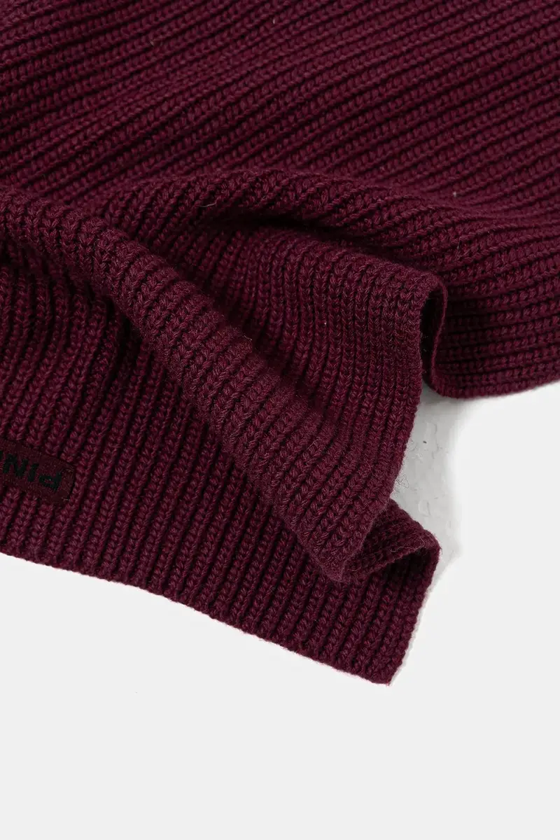 scialle con lana colore granata 105996 A2Z4 miniatura 3