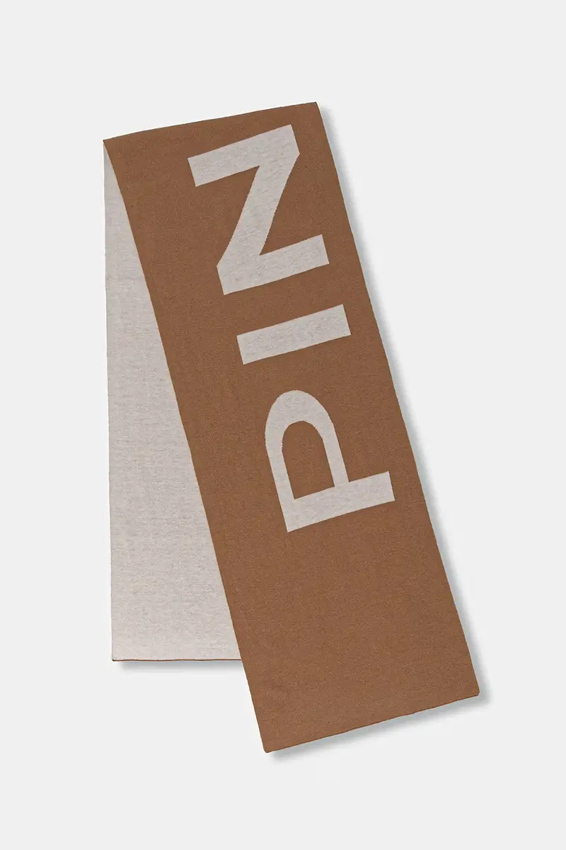 scialle con lana colore marrone 105988 A2Z5