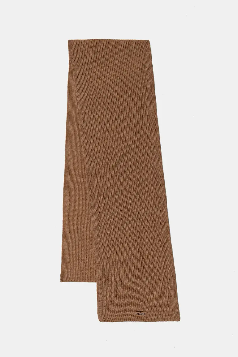 scialle con lana colore marrone 105996 A2Z4