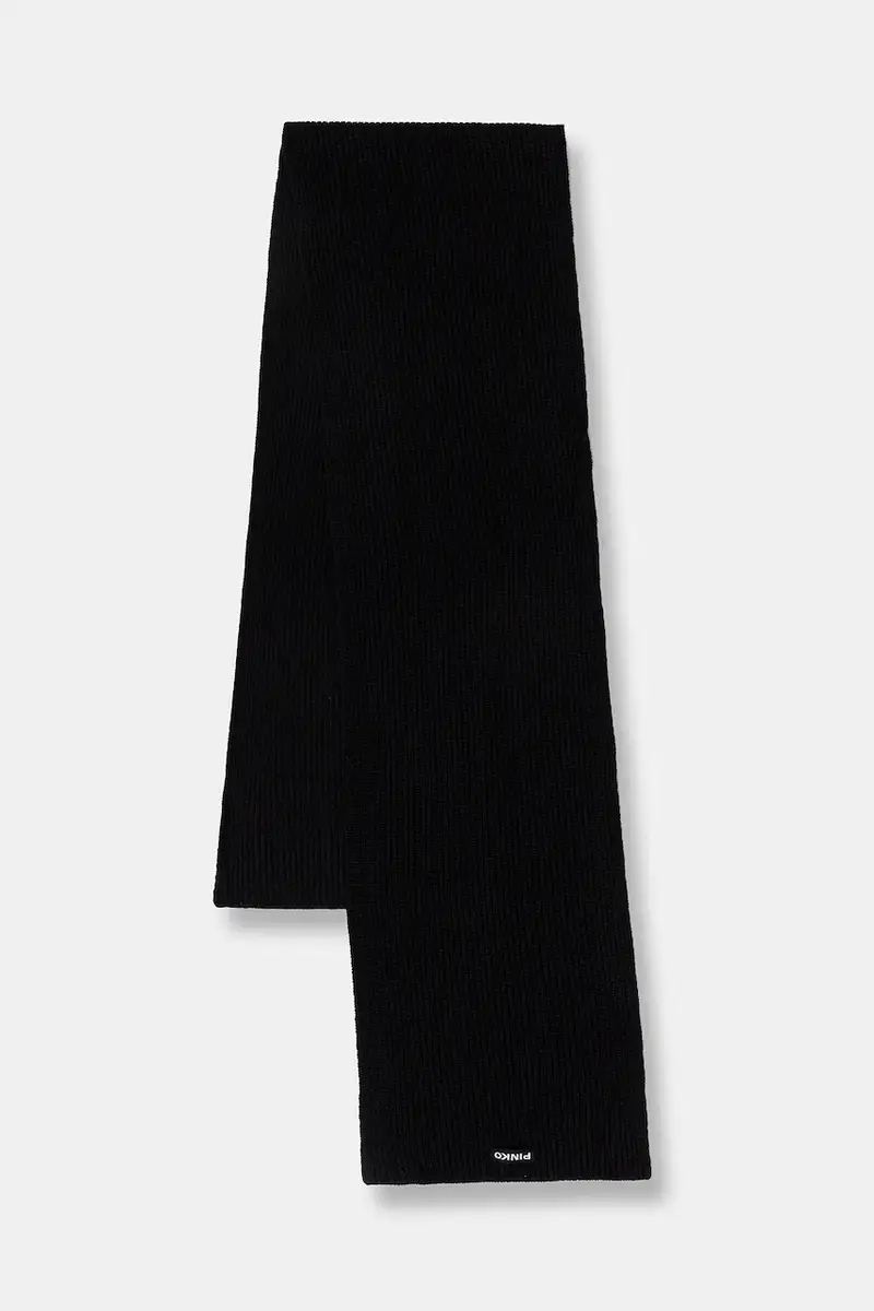 scialle con lana colore nero 105996 A2Z4