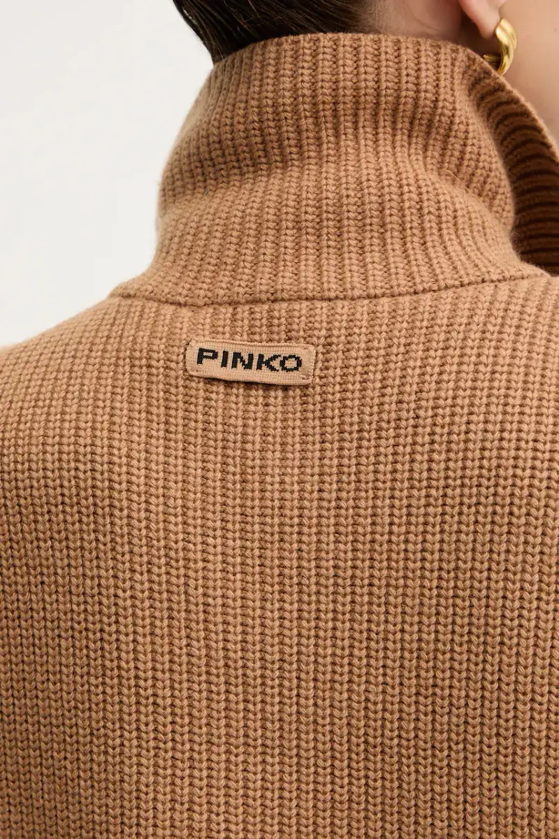 sciarpa con lana colore marrone 105994 A2Z4 miniatura 5