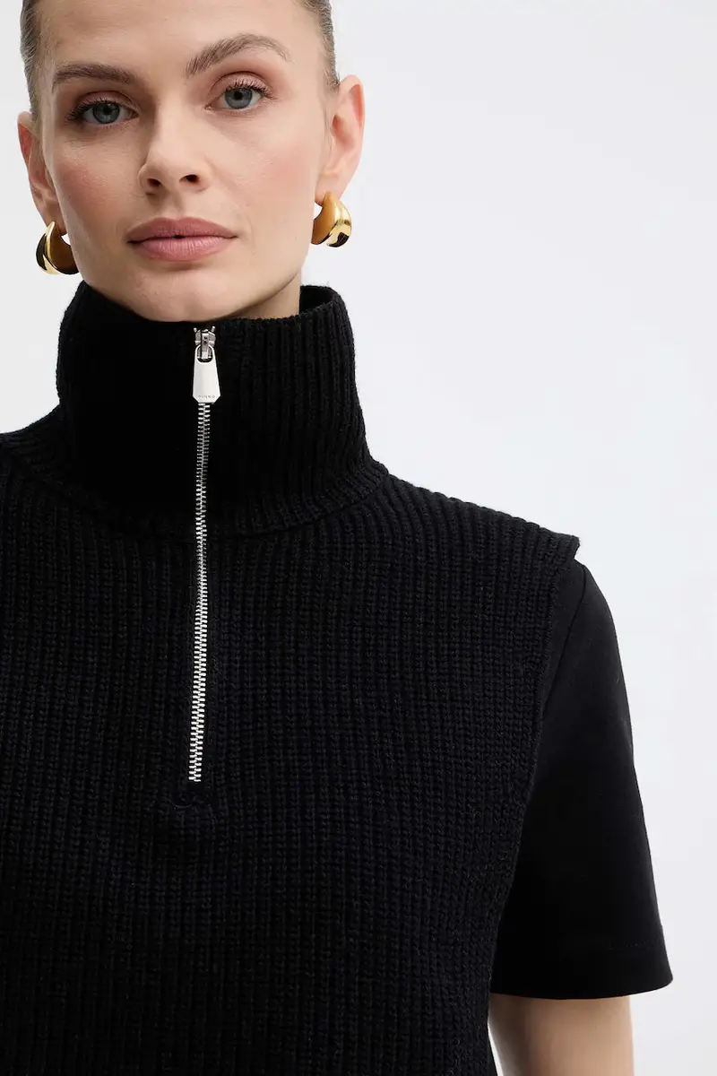 sciarpa con lana Nero