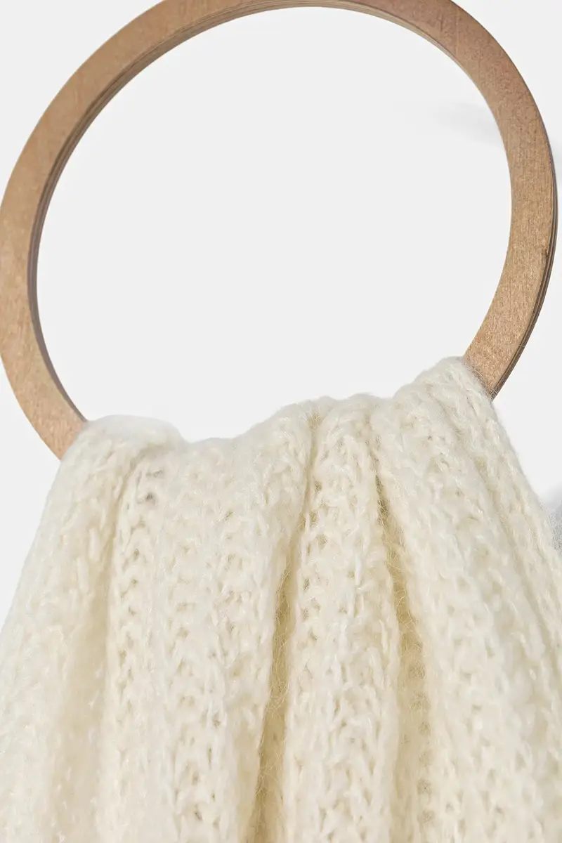 sciarpa in lana donna colore bianco 105990 A2Z2 miniatura 2