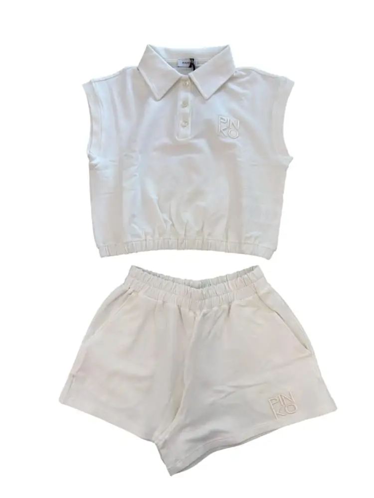 set bianco bambina logo in rilievo