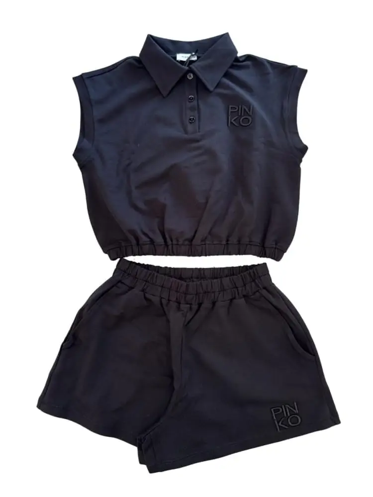 set nero bambina logo in rilievo