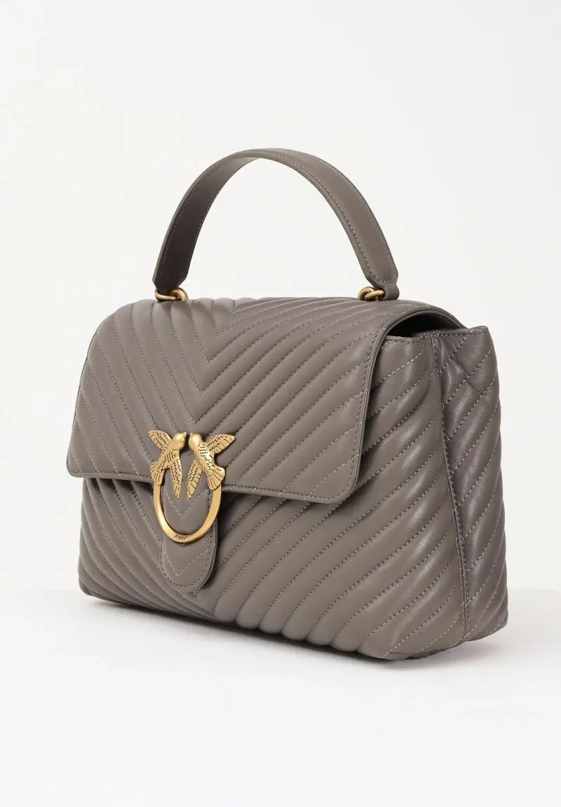 Shopper Big Love Bag Puff grigio asfalto da donna miniatura 2