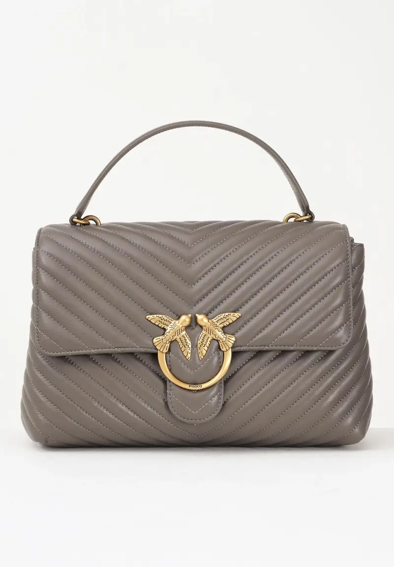 Shopper Big Love Bag Puff grigio asfalto da donna