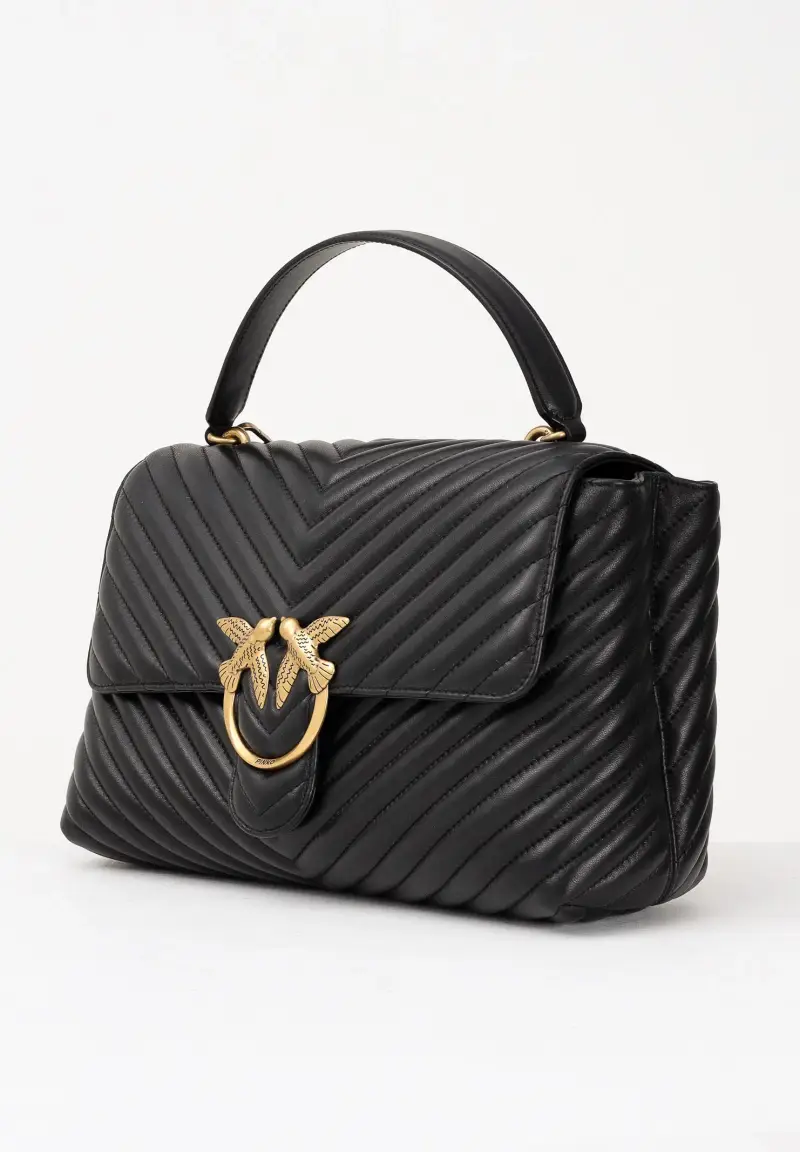 Shopper Big Love Bag Puff nera da donna miniatura 2