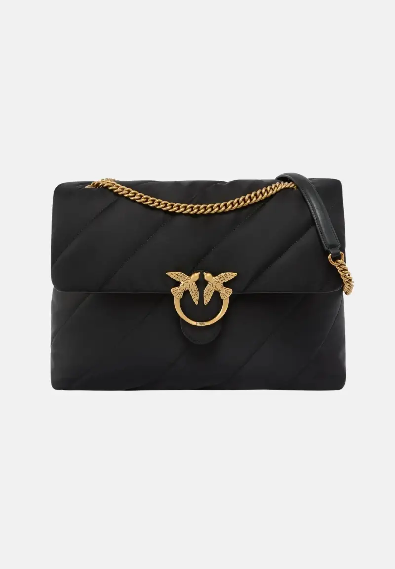 Shopper Extra Love Bag Puff nera da donna