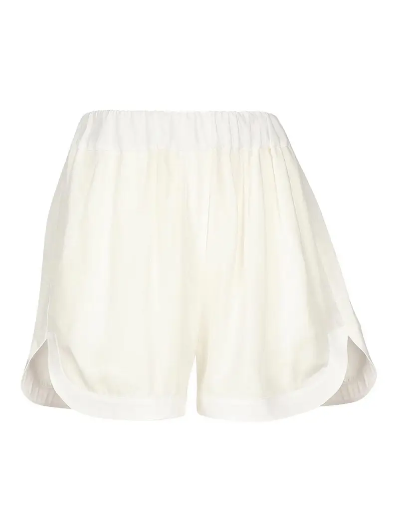 Shorts con vita elastica Bianco