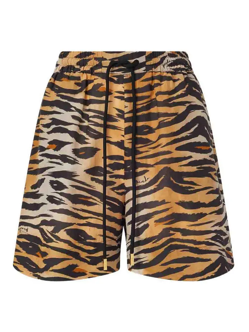 Shorts Shonda In Cotone E Seta Beige