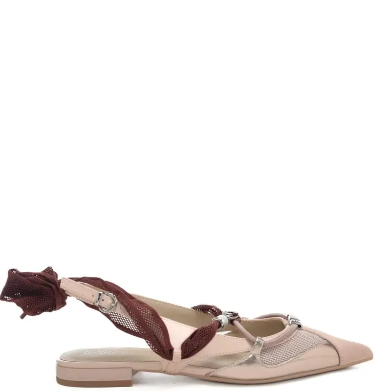 slingback da donna gianira 30 con charms e dettagli a contrasto nude