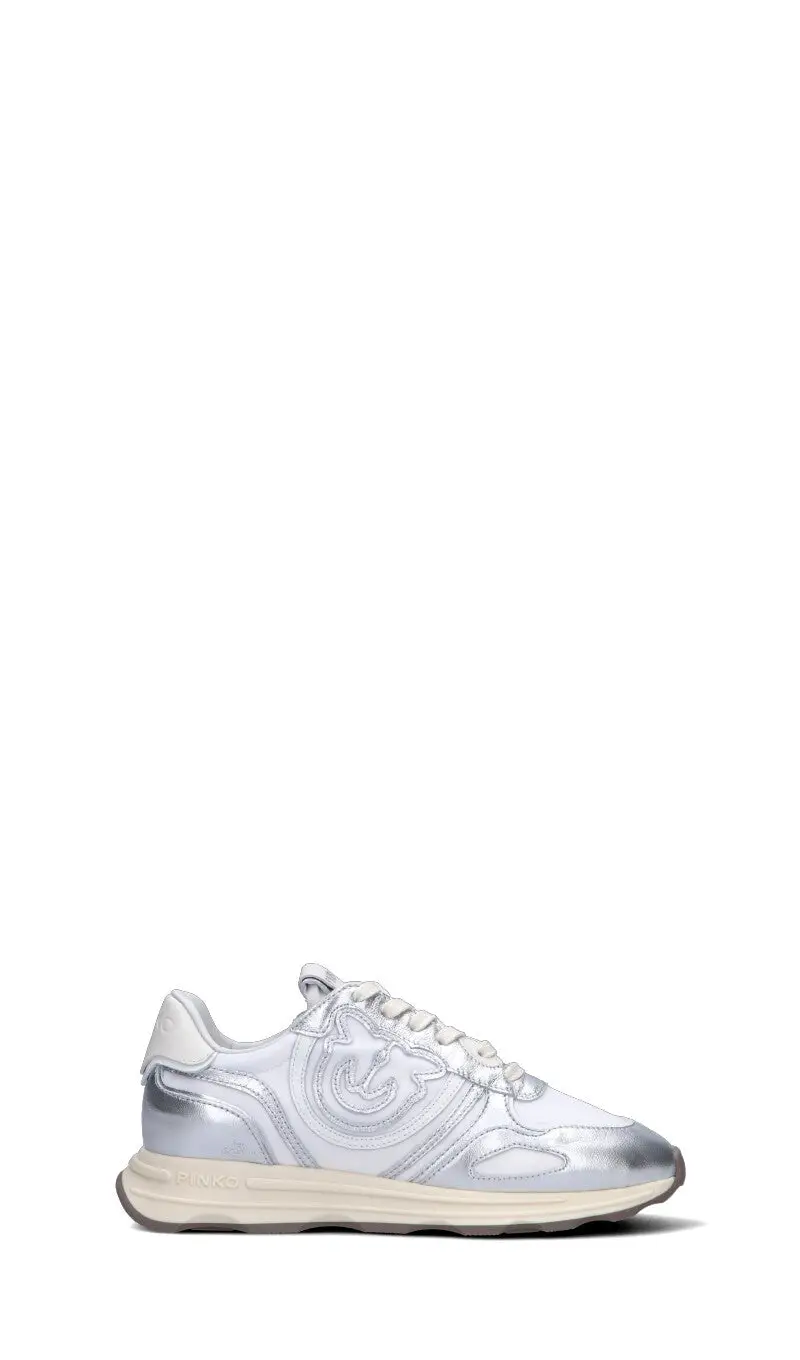 Sneaker donna argento in pelle Vario