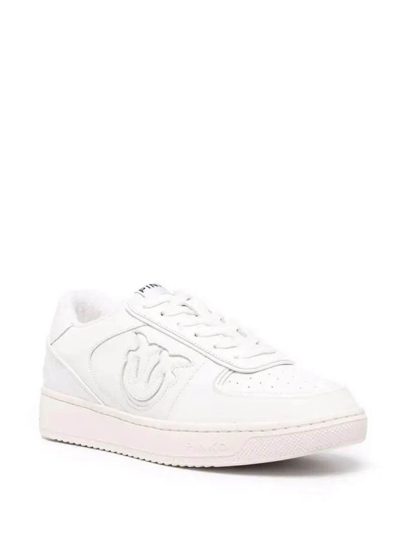 Sneakers bianca in pelle logo Love Birds inciso Bianco miniatura 3