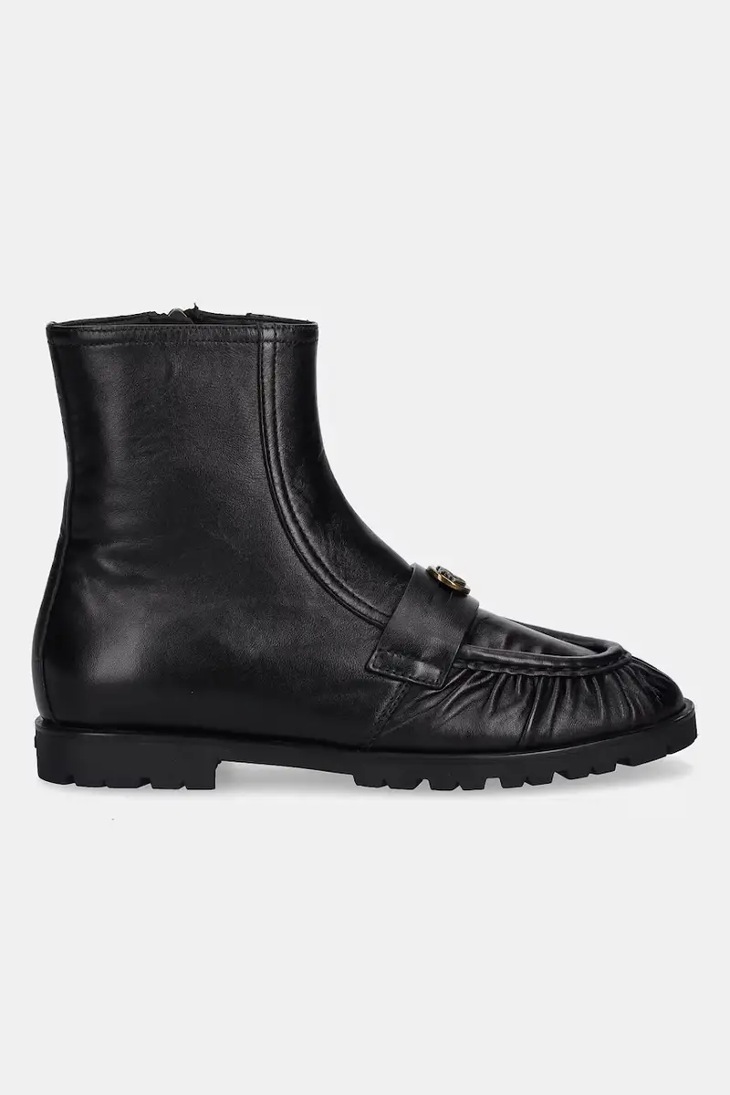 stivaletti alla caviglia in pelle Nora 03 donna colore nero SD0437P003Z99 miniatura 2