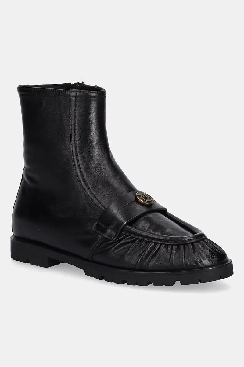 stivaletti alla caviglia in pelle Nora 03 donna colore nero SD0437P003Z99