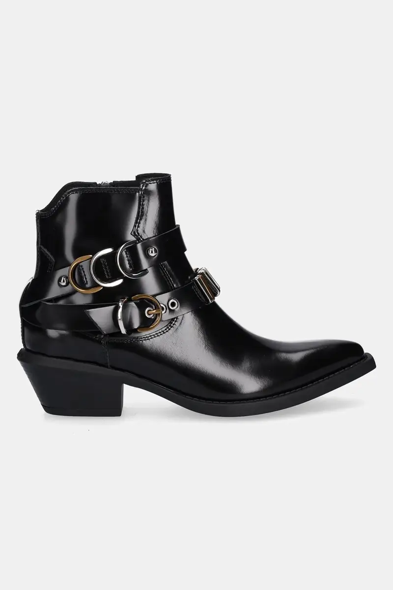 stivaletti alla caviglia in pelle Tex 13 donna colore nero SD0343P114Z99 miniatura 2