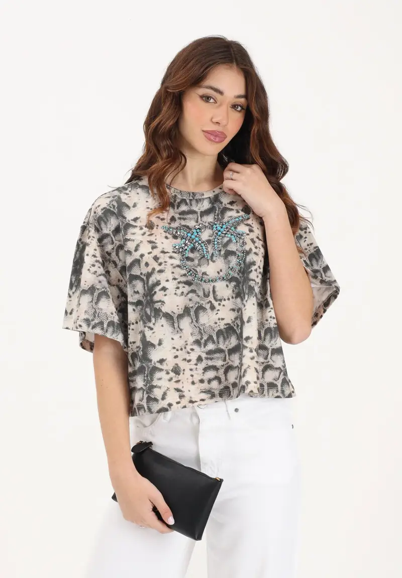 Pinko T-shirt Donna Beige 4246247 miniatura 2